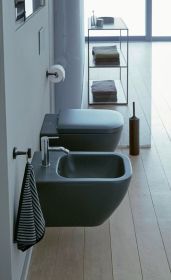 Duravit Wand-WC 540mm Happy D.2, Anthraz Anthrazit Matt, TS, rimless
