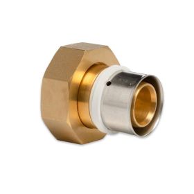 Selfio-Press Aluverbund Pressfitting  Übergangsverschraubung Innengewinde 32 x 3 - 1 1/2" TH + U Kontur DVGW