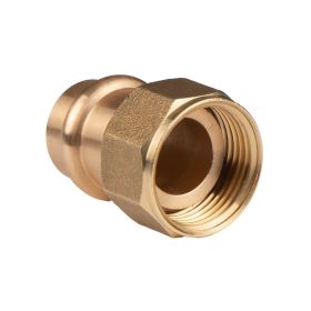 Kupfer Pressfitting Übergangsverschraubung aus Rotguss 15 mm - 3/4" IG (Überwurf) flachdichtend V+M-Kontur DVGW