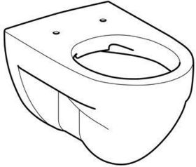 Geberit Renova Wand-WC Tiefspüler, Rimfr weiß, KeraTect