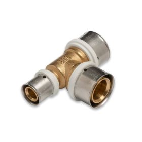 Selfio-Press Aluverbund Pressfitting  T-Stück reduziert 32 x 3 - 32 x 3 - 20 x 2 TH + U Kontur DVGW