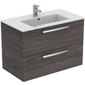 Ideal Standard Waschtisch/Möbel-Paket Eu 815x450x565mm Weiß / Lava Grau Dekor