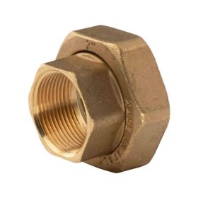 Messing Gewinde-Fitting Schaft flachdichtend mit Kappe für Rundelemente + Dichtung 1 1/4"IG (DN 32) - 2"IG (DN 50) - schwere Ausführung