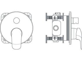 Ideal Standard Badearmatur UP Ceraflex, Rosette 163x163mm, Chrom