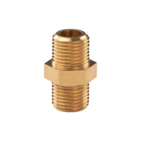 Messing Gewinde-Fitting Doppelnippel 1/8" AG - 1/8" AG (DN6) - schwere Ausführung