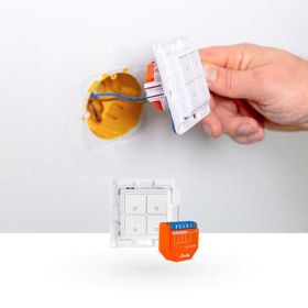 Shelly i4 Gen3 Unterputz Szenenaktivierer + Shelly Wall Switch 4 / Wandtaster 4-fach