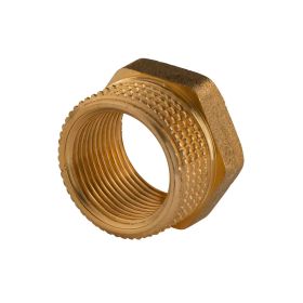 Messing Gewinde-Fitting Reduzierung 1"AG (DN 25) - 3/4"IG (DN 20) - schwere Ausführung