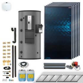 Wolf Solar Paket 13,8 m² mit 6 Flachkollektoren TopSon F3-1, SM2-2 Regelung, Schichten-Pufferspeicher BSP-1000