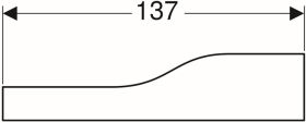 Geberit Bambini Dekorblende, Front für 3 WT-Arm., tieferes Becken li, weiß