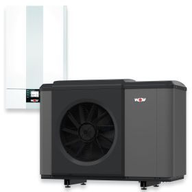 Wolf Gas-Hybridheizung 24 kW mit Gasbrennwert-Heiztherme CGB-2-24, Luft-/Wasser-Wärmepumpe CHA-07/400V, 200 L Pufferspeicher SPU-1, 300 L Warmwasserspeicher SEW-1, Bedienmodul BM-2