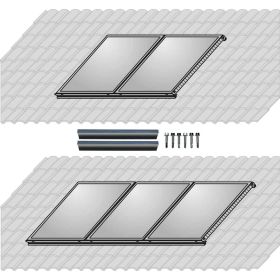 Wolf Solar Paket 11,5 m² mit 5 Flachkollektoren TopSon F3-1, SM2-2 Regelung und Schichten-Hygienespeicher BSH-800