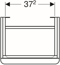 Geberit Smyle Square US für HWB, m. 1 Tü 44,2x61,7x35,6cm, weiß