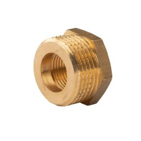 Messing Gewinde-Fitting Reduzierung 3/4"AG (DN 20) - 3/8"IG (DN 10) - schwere Ausführung