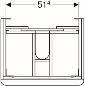 Geberit Smyle Square US für WT, m. 2 Sch 58,4x61,7x47cm, Nussbaum