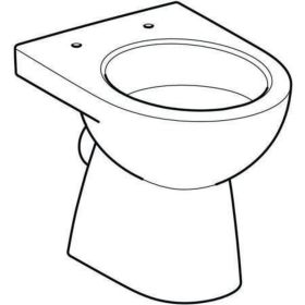 Geberit Renova Stand-WC Tiefspüler, Abg. teilgeschl.Form, T:49cm, weiß