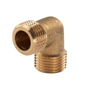 Messing Gewinde-Fitting 90° Winkel 1/2"AG - 1/2"AG (DN 15)  - schwere Ausführung
