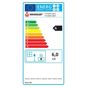 Wamsler Kaminofen Yuna KF 108-40 schwarz mit Naturstein 6 kW