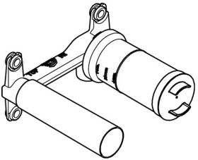 Universal-Einbaukörper 23571 für 2-Loch-WT-Wandbatterien