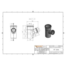 HTsafeEA Abzweig DN/OD 75/50 67,5 Grad
