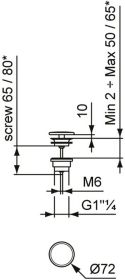 Ideal Standard Schaftventil, nicht versc Weiß