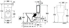Villeroy & Boch Tiefspül-WC Vita spülrandlos f Vita 4620R0 360x710mm Oval Weiß Alpin