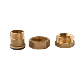 Messing Gewinde-Fitting Verschraubung mit O-Ring konisch dichtend 3/4" IG - 3/4 IG (DN20) - schwere Ausführung
