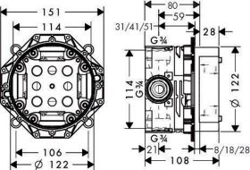 hansgrohe Grundkörper iBox universal Axo