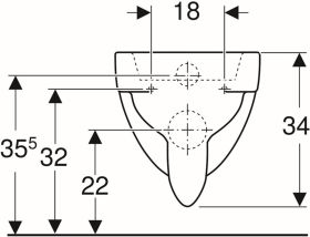 Geberit Renova Wand-WC Flachspüler weiß