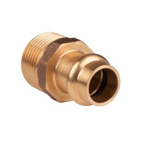 Kupfer Pressfitting Übergang aus Rotguss 15 mm - 3/4" AG V+M-Kontur DVGW