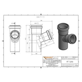 HTsafeEA Abzweig DN/OD 50/40 67,5 Grad