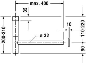 Duravit Design Siphon, schwarz matt