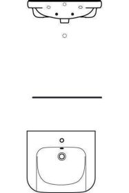Ideal Standard Waschtisch Contour 21, 1 unterfahrbar, 650x555x175mm, Weiß