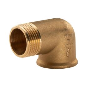 2 stuks messing beweegbare schroefverbinding, 3/4 inch messing hoek 90°, 3/4 inch AG/IG messing boog met O-ring, DN20 90 graden hoekschroefverbinding voor waterinstallaties en centrale