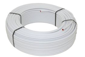 10 m² Set Tackersystem Rollbahn 20 mm WLG 045 16x2 Alu-Verbundrohr Raster 10 cm 2 Heizkreise LCD Regler 230 V + Zubehör