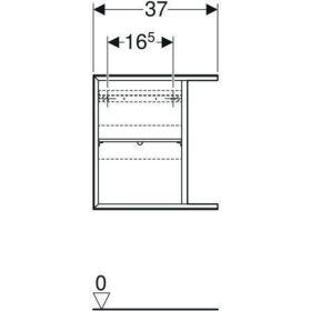 Geberit iCon Seitenelement wandhängend 37x40x27,3cm, lava