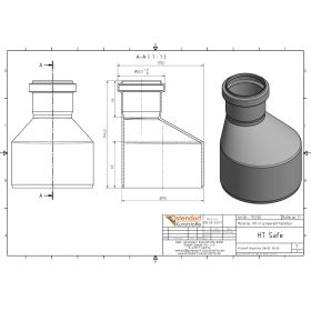 HTsafe Reduziermuffe DN 110/50