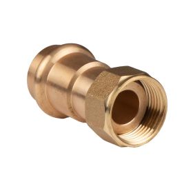 Kupfer Pressfitting Übergangsverschraubung aus Rotguss 22 mm - 3/4" IG (Überwurf) flachdichtend V+M-Kontur DVGW