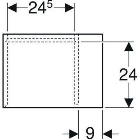 Geberit iCon Seitenelement wandhängend 37x40x27,3cm, lava