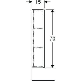 Geberit iCon Hängeschrank rechteckig, 1 45x70x15cm, Eiche