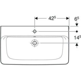 Geberit Renova Plan Waschtisch, 85x48cm m. Hl., m. Ül., weiß