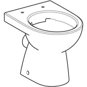 Geberit Renova Stand-WC Tiefspüler, Abg. teilgeschl. Form, Rimfree, manhatten