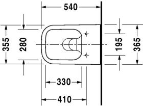 Duravit Wand-WC 540mm Happy D.2, Anthraz Anthrazit Matt, TS, rimless