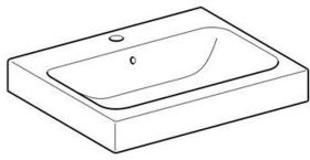 Geberit iCon Aufsatzwaschtisch, 60x48,5c m. Hl., m. Ül., weiß
