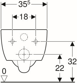Geberit iCon Wand-WC Tiefspüler geschlossene Form, weiß, KeraTect