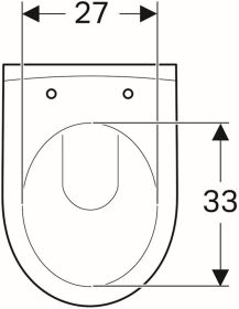 Geberit iCon WWC Tiefspüler, verk. Ausl. geschlossene Form, weiß