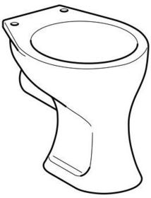 Geberit Bambini Stand-WC für Kinder Flachspüler, H:35cm, weiß