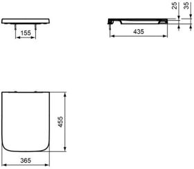 Ideal Standard WC-Sitz Blend Cube Softcl 365x455x35mm Weiß