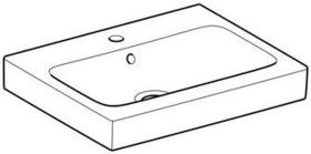 Geberit iCon Waschtisch, 60x48,5cm m. Hl., m. Ül., weiß