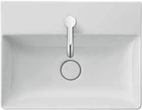 Duravit Möbelwaschtisch compact DuraSqua 500mm o. ÜL, mit HLB, 1 HL, weiß
