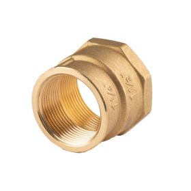 Messing Gewinde-Fitting Reduziermuffe 1 1/2"IG (DN 40) - 1 1/4"IG (DN 32) - schwere Ausführung